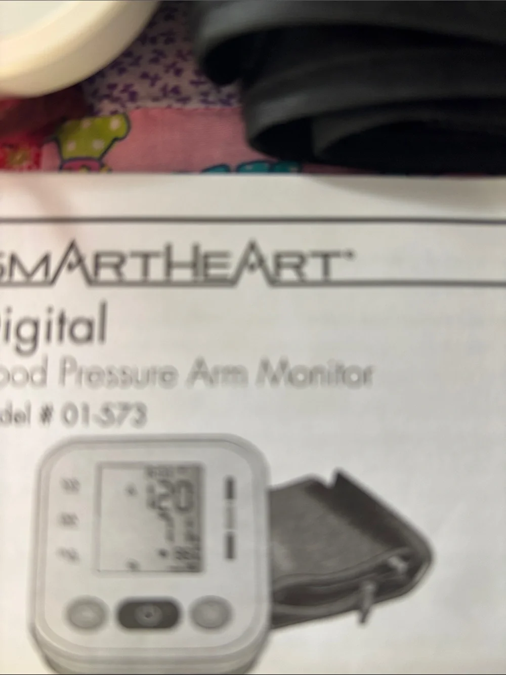 Smart Heart Blood Pressure Monitor with Wide-Range Arm Cuff (White)